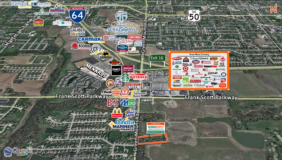 1062 N Green Mount Rd, Shiloh, IL à vendre - Aérien – Image 2 sur 3