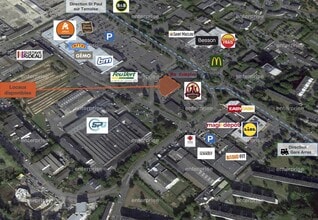 Arras, PDC - Vue aérienne  vue de carte