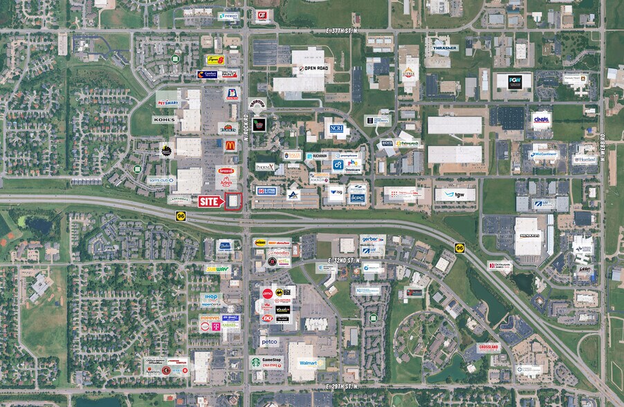 3411 N Rock Rd, Wichita, KS à louer - Aérien – Image 1 sur 3