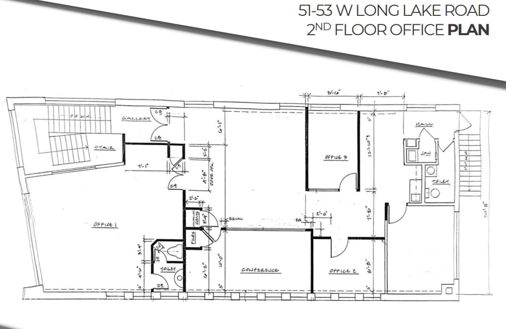 51-53 W Long Lake Rd, Bloomfield Hills, MI à vendre Plan d’étage– Image 1 sur 1