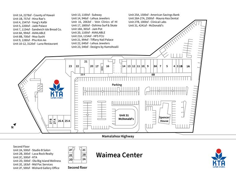 MAMALAHOA HWY., Kamuela, HI à louer - Plan de site – Image 2 sur 2