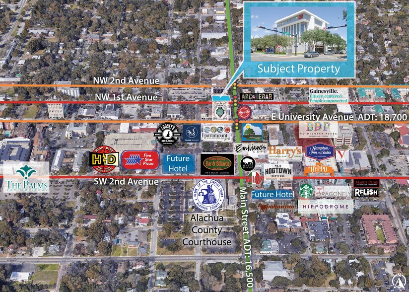 104 N Main St, Gainesville, FL à louer - Aérien – Image 3 sur 4
