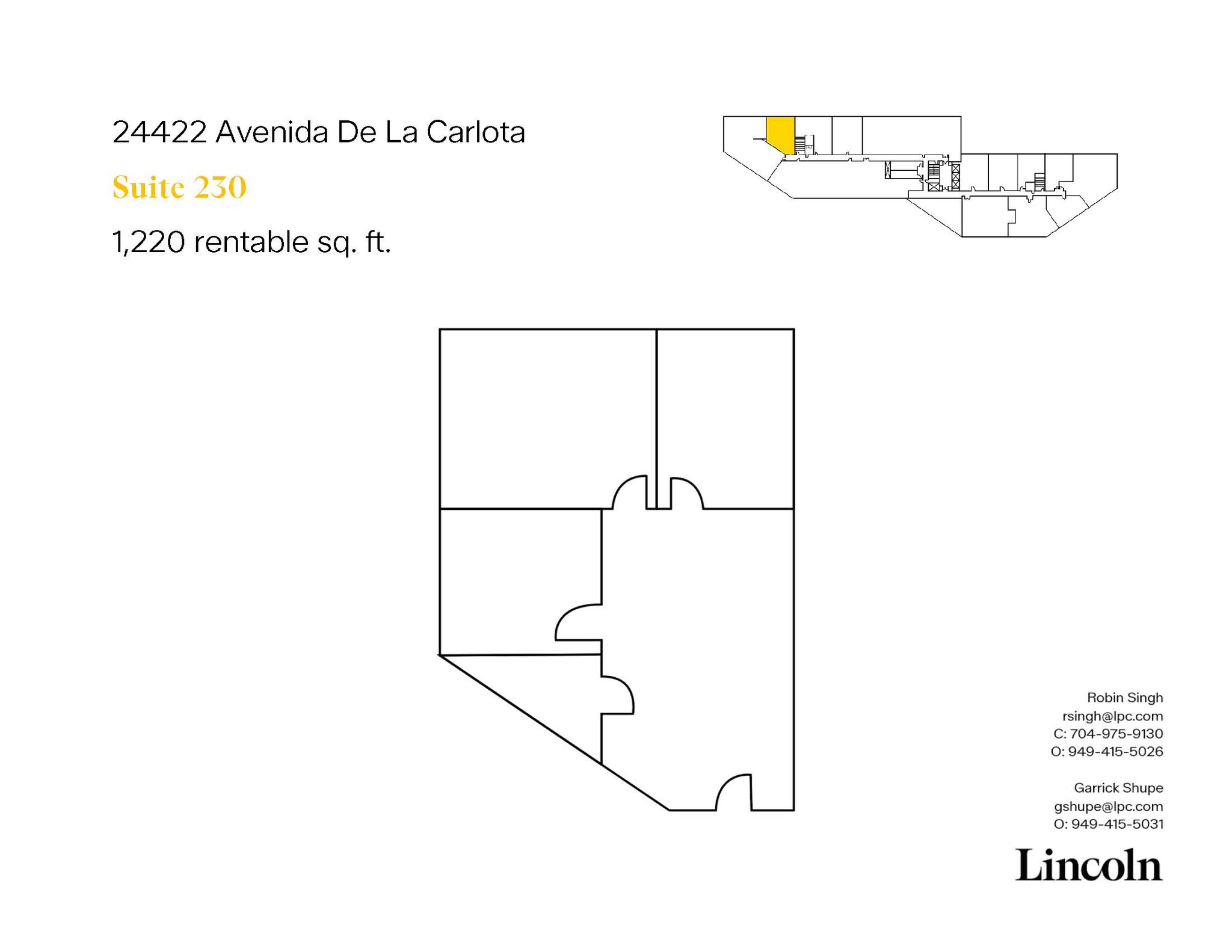 24422 Avenida De La Carlota, Laguna Hills, CA à louer Plan d’étage– Image 1 sur 7