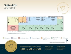 9171 Wilshire Blvd, Beverly Hills, CA à louer Plan d’étage– Image 1 sur 1