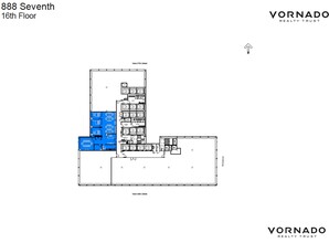 888 7th Ave, New York, NY à louer Plan d’étage– Image 1 sur 1