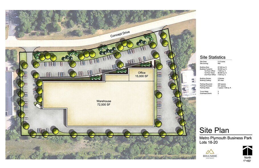 41207 Concept Dr, Plymouth, MI à louer - Plan de site – Image 2 sur 7