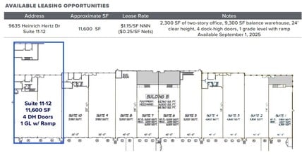 9635 Heinrich Hertz Dr, San Diego, CA à louer Plan d’étage– Image 1 sur 1