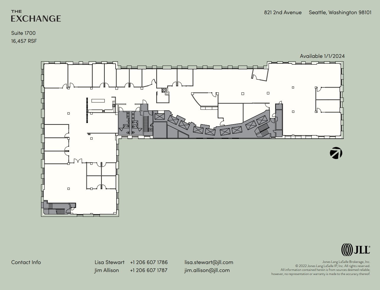 821 2nd Ave, Seattle, WA à louer Plan d’étage– Image 1 sur 1
