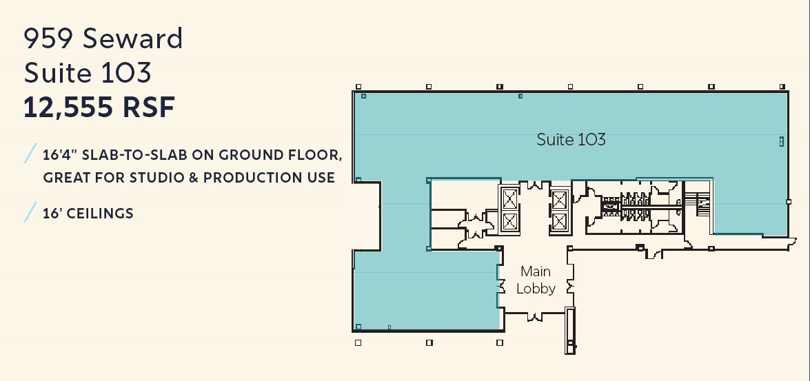 959 Seward St, Los Angeles, CA à louer Plan d’étage– Image 1 sur 5