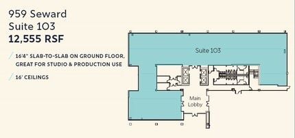 959 Seward St, Los Angeles, CA à louer Plan d’étage– Image 1 sur 5