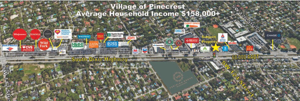 12401 S Dixie Hwy, Pinecrest, FL à louer - Aérien – Image 3 sur 4