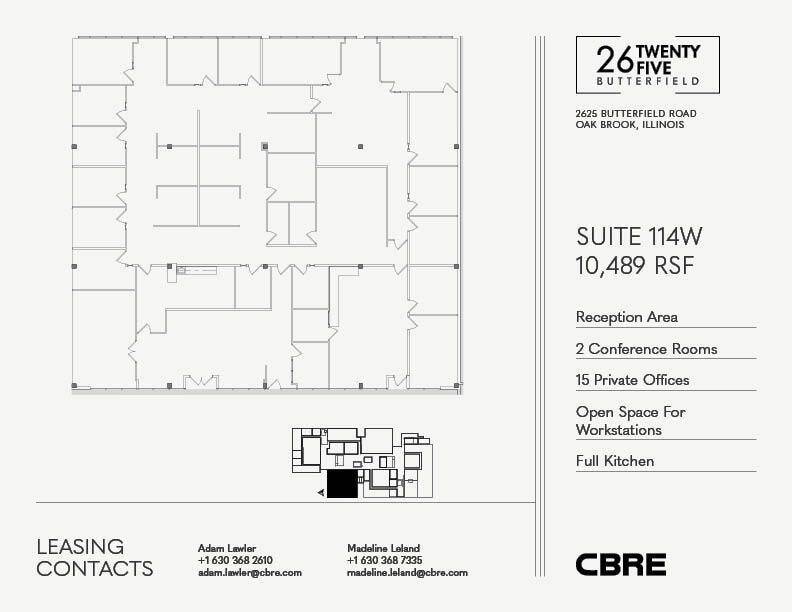 2625 Butterfield Rd, Oak Brook, IL à louer Plan d’étage– Image 1 sur 1