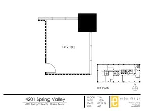 4201 Spring Valley Rd, Dallas, TX à louer Plan de site– Image 2 sur 2