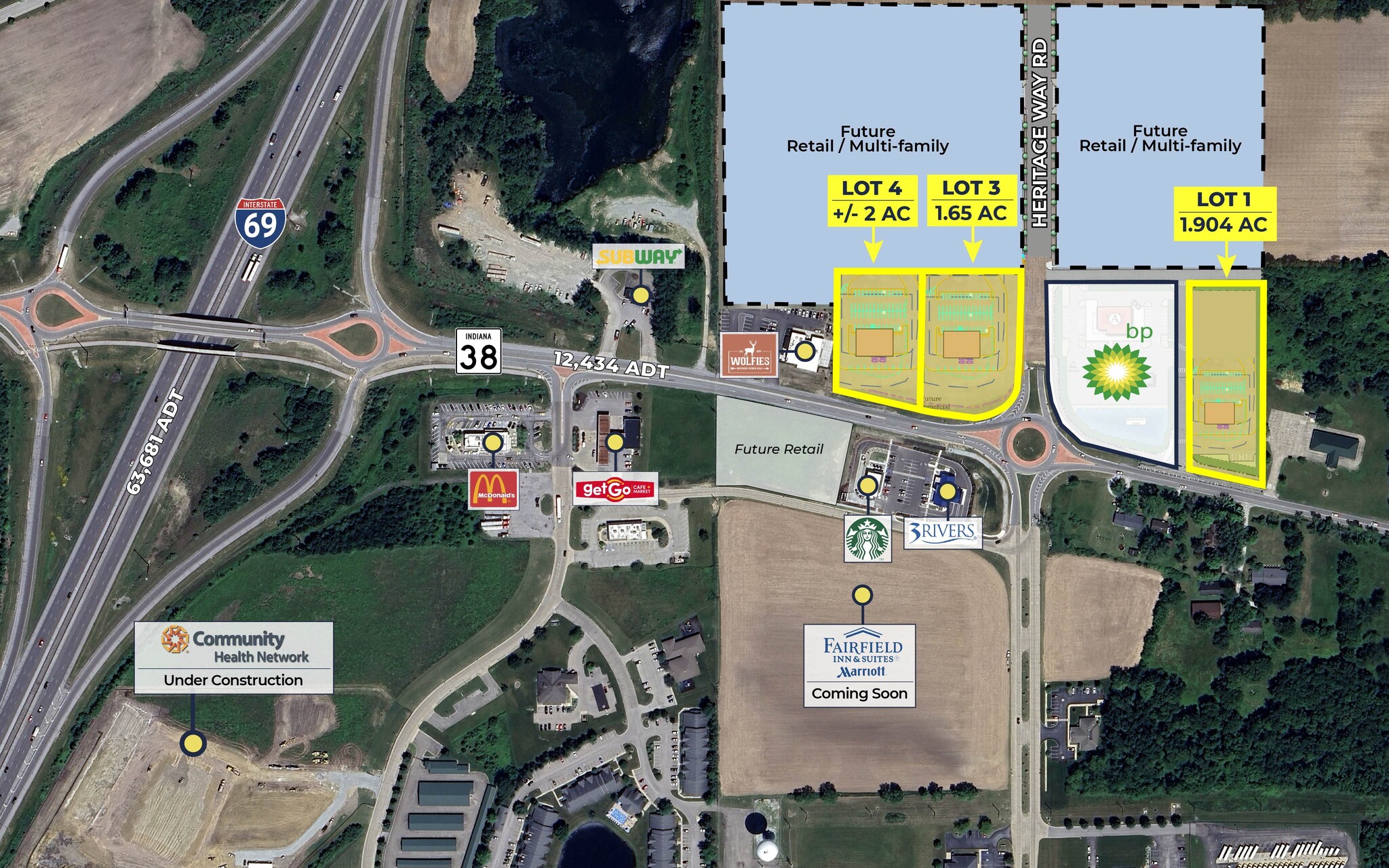 State Road 38 & Heritage Way, Pendleton, IN à louer Plan de site– Image 1 sur 2