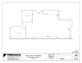 38705 7 Mile Rd, Livonia, MI à louer Plan d’étage– Image 1 sur 2