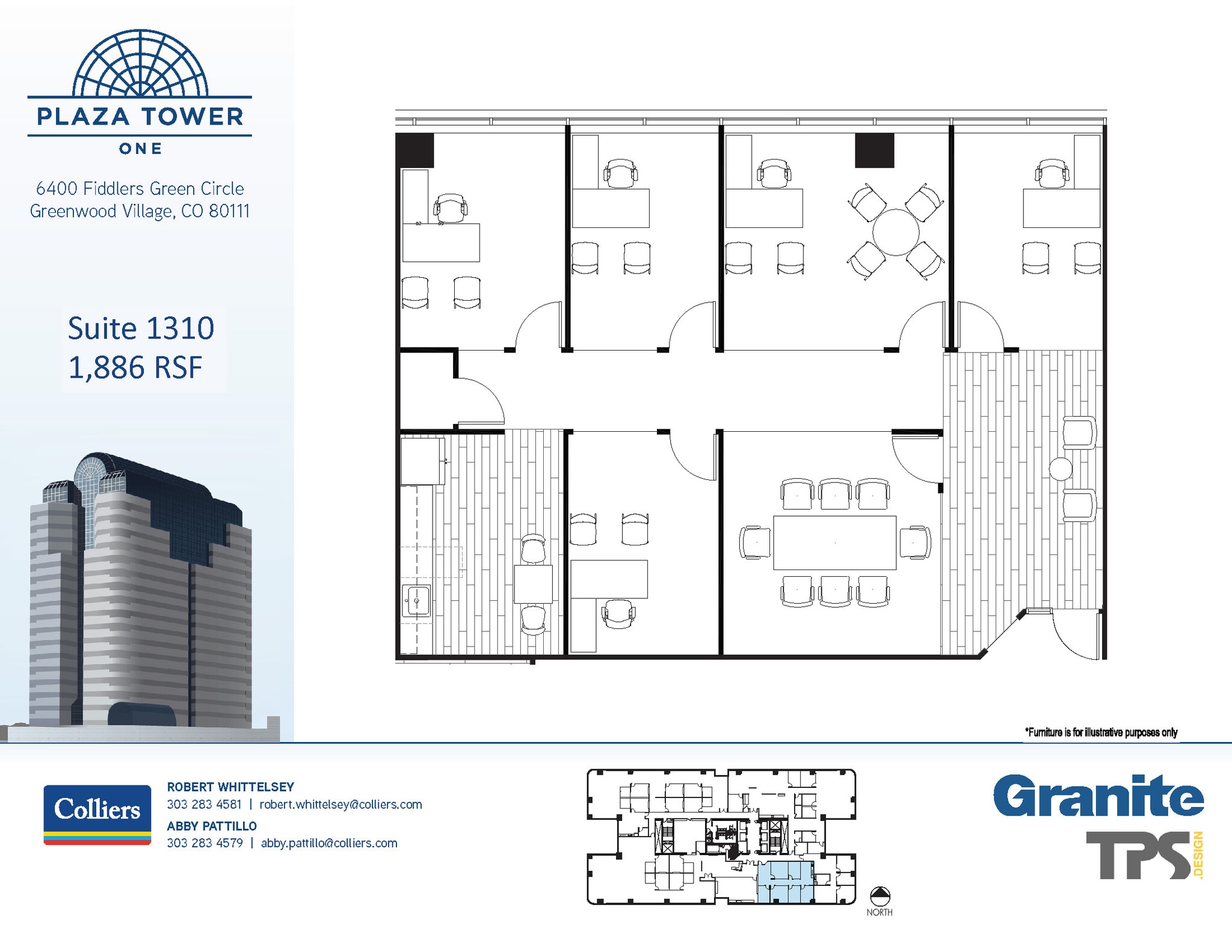 6400 S Fiddlers Green Cir, Greenwood Village, CO à louer Plan d’étage– Image 1 sur 2