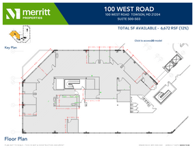 100 West Rd, Towson, MD à louer Plan d’étage– Image 1 sur 1