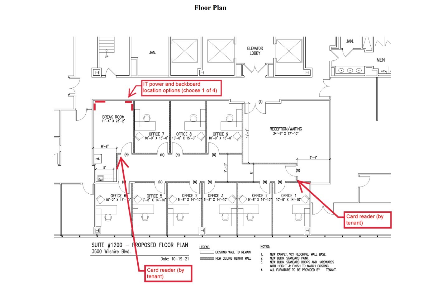 3530 Wilshire Blvd, Los Angeles, CA à louer Plan d’étage– Image 1 sur 1