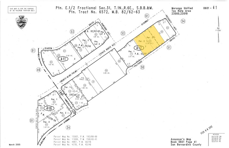 58325 Twentynine Palms Hwy, Yucca Valley, CA à louer - Plan cadastral – Image 2 sur 12