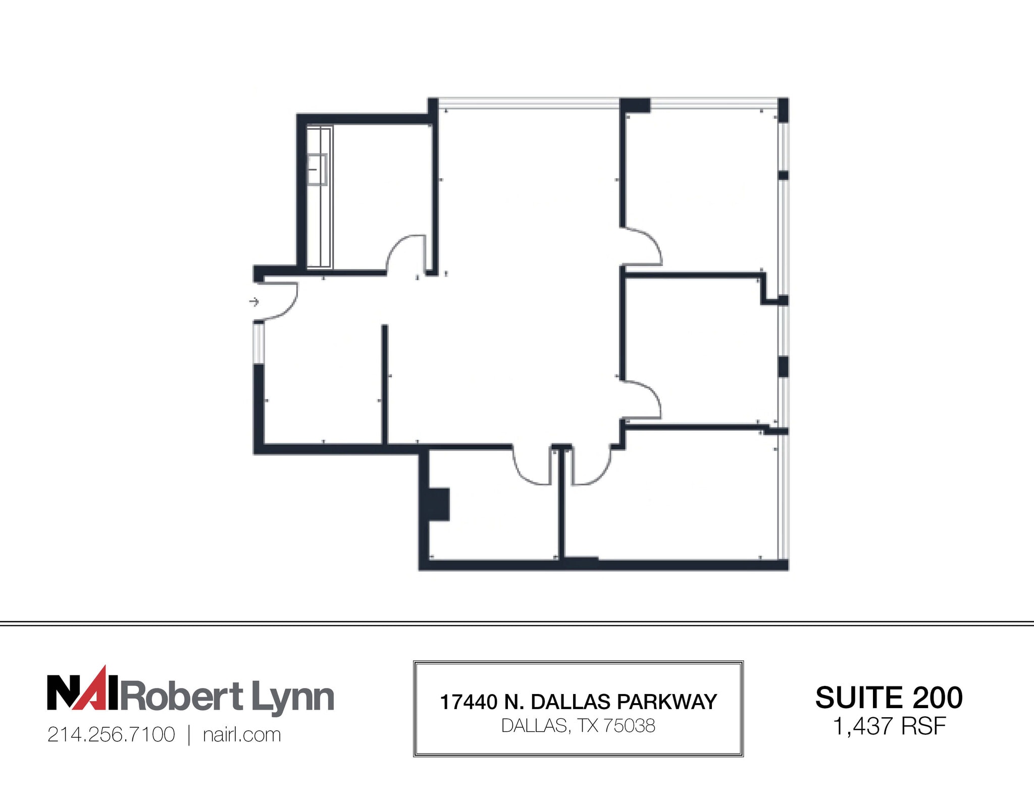 17440 N Dallas Pky, Dallas, TX à louer Plan d’étage– Image 1 sur 1