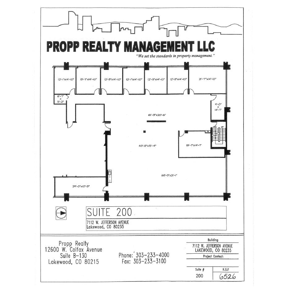 7110 W Jefferson Ave, Lakewood, CO à louer Plan d’étage– Image 1 sur 1