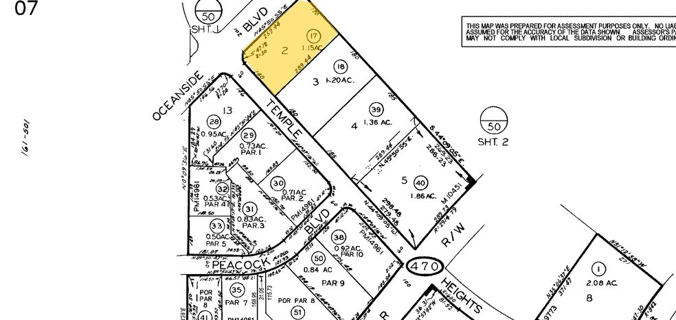 2600 Temple Heights Dr, Oceanside, CA à louer - Plan cadastral – Image 2 sur 7