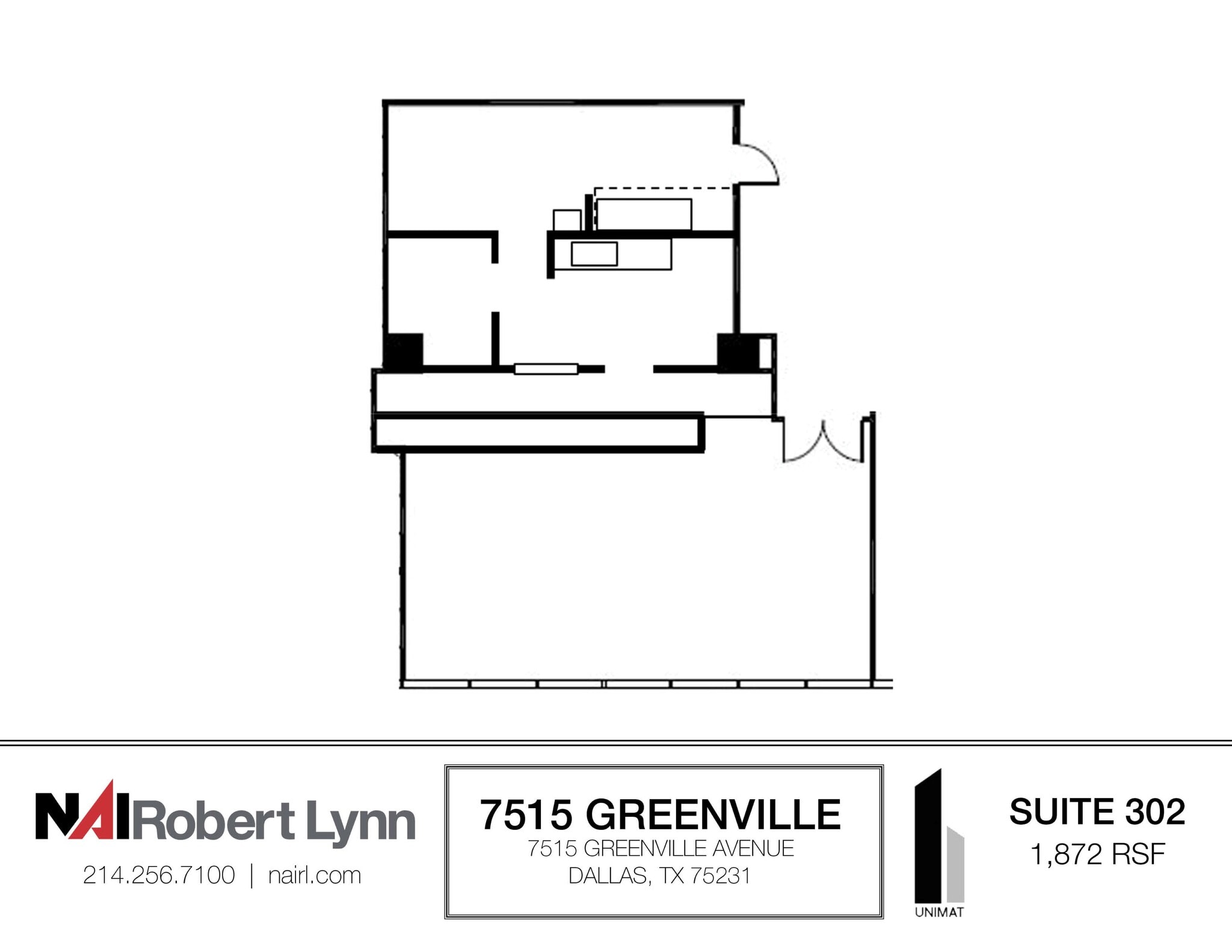 7515 Greenville Ave, Dallas, TX à louer Plan d’étage– Image 1 sur 1