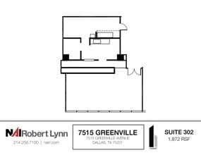 7515 Greenville Ave, Dallas, TX à louer Plan d’étage– Image 1 sur 1