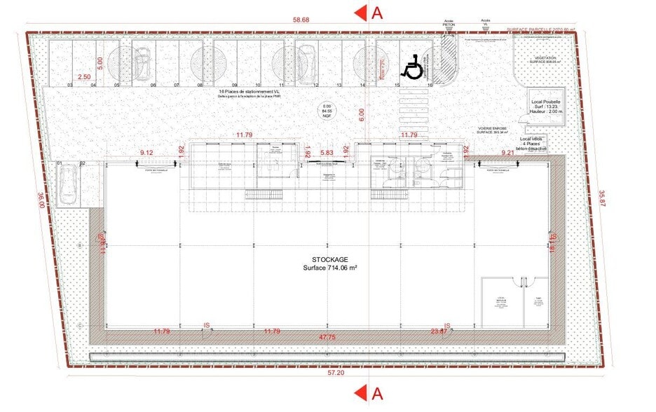 Local d'activités dans Ennery à vendre - Plan d’étage – Image 2 sur 3