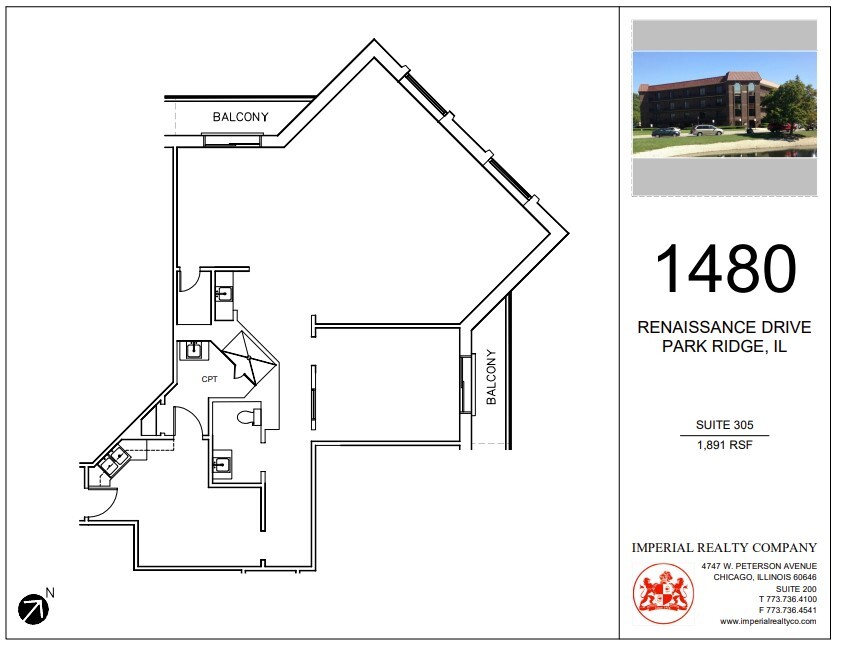 1480 Renaissance Dr, Park Ridge, IL à louer Plan d’étage– Image 1 sur 1