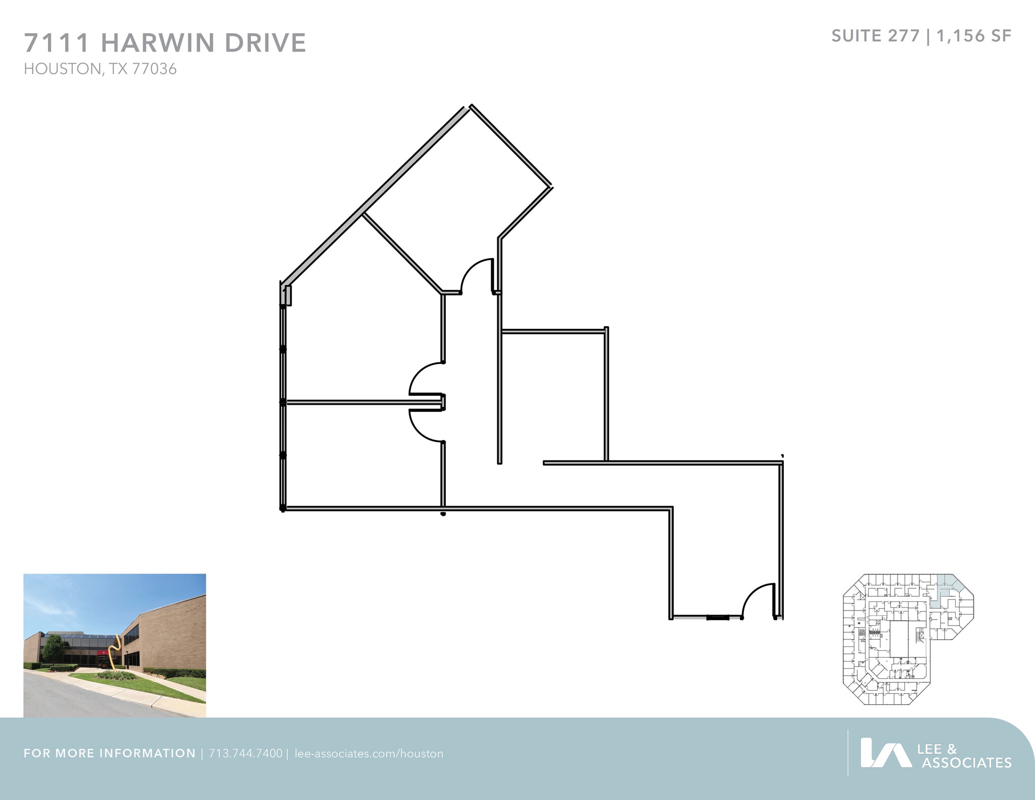 7111 Harwin Dr, Houston, TX à louer Plan d’étage– Image 1 sur 1