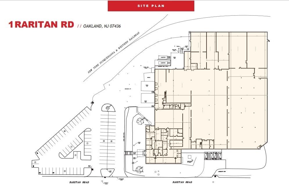 1 Raritan Rd, Oakland, NJ à louer Plan de site– Image 1 sur 2