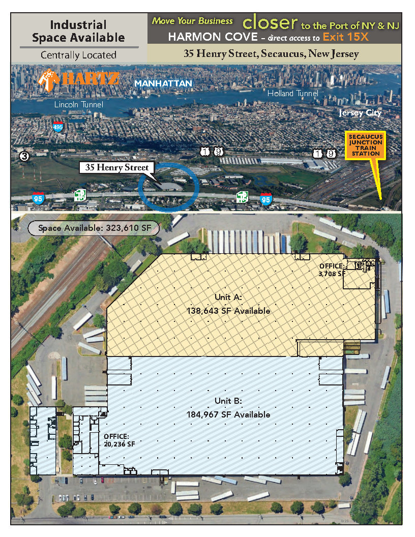 35 Henry St, Secaucus, NJ à louer Plan d’étage– Image 1 sur 1
