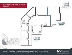 10497 Town & Country Way, Houston, TX à louer Plan d’étage– Image 2 sur 2