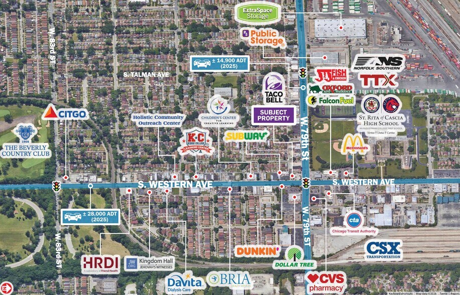 7906 S Western Ave, Chicago, IL à vendre - Aérien – Image 2 sur 5