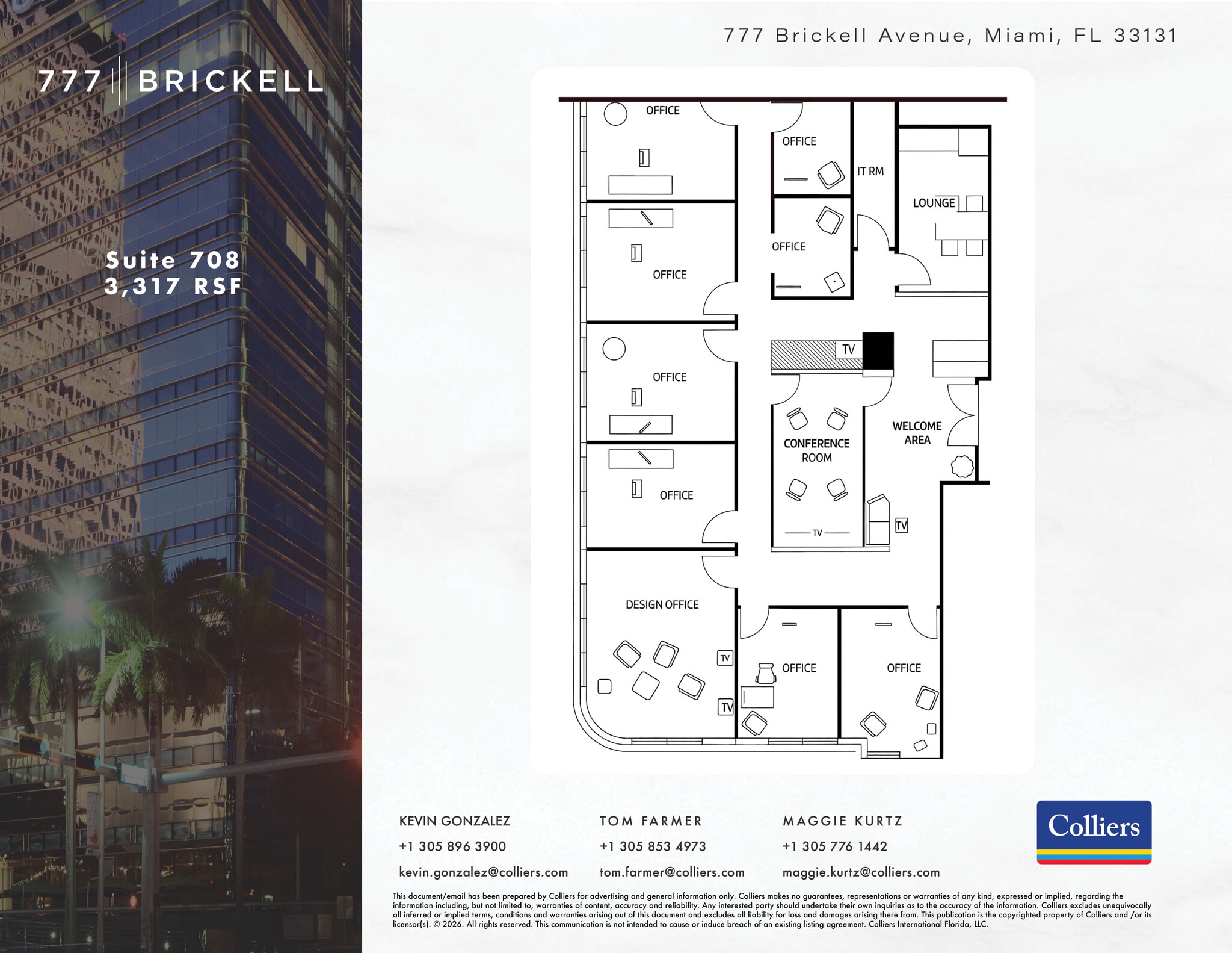 777 Brickell Ave, Miami, FL à louer Plan d’étage– Image 1 sur 1