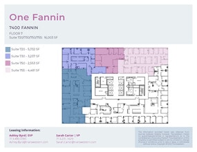 7400 Fannin St, Houston, TX à louer Plan d’étage– Image 1 sur 1