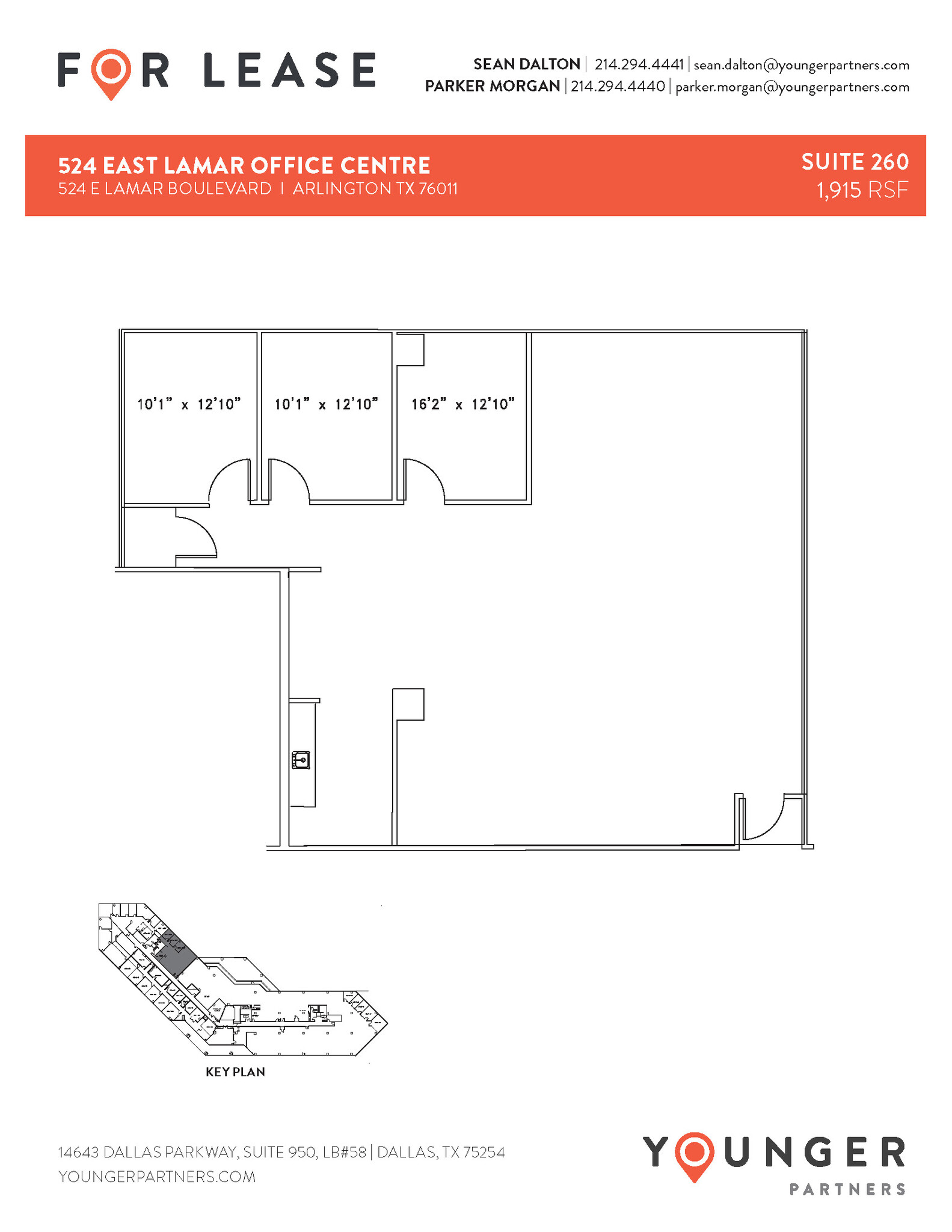 524 E Lamar Blvd, Arlington, TX à louer Plan d’étage– Image 1 sur 2