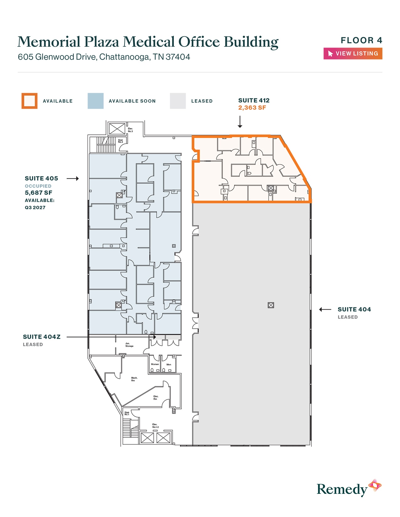 605 Glenwood Ave, Chattanooga, TN à louer Plan d’étage– Image 1 sur 1