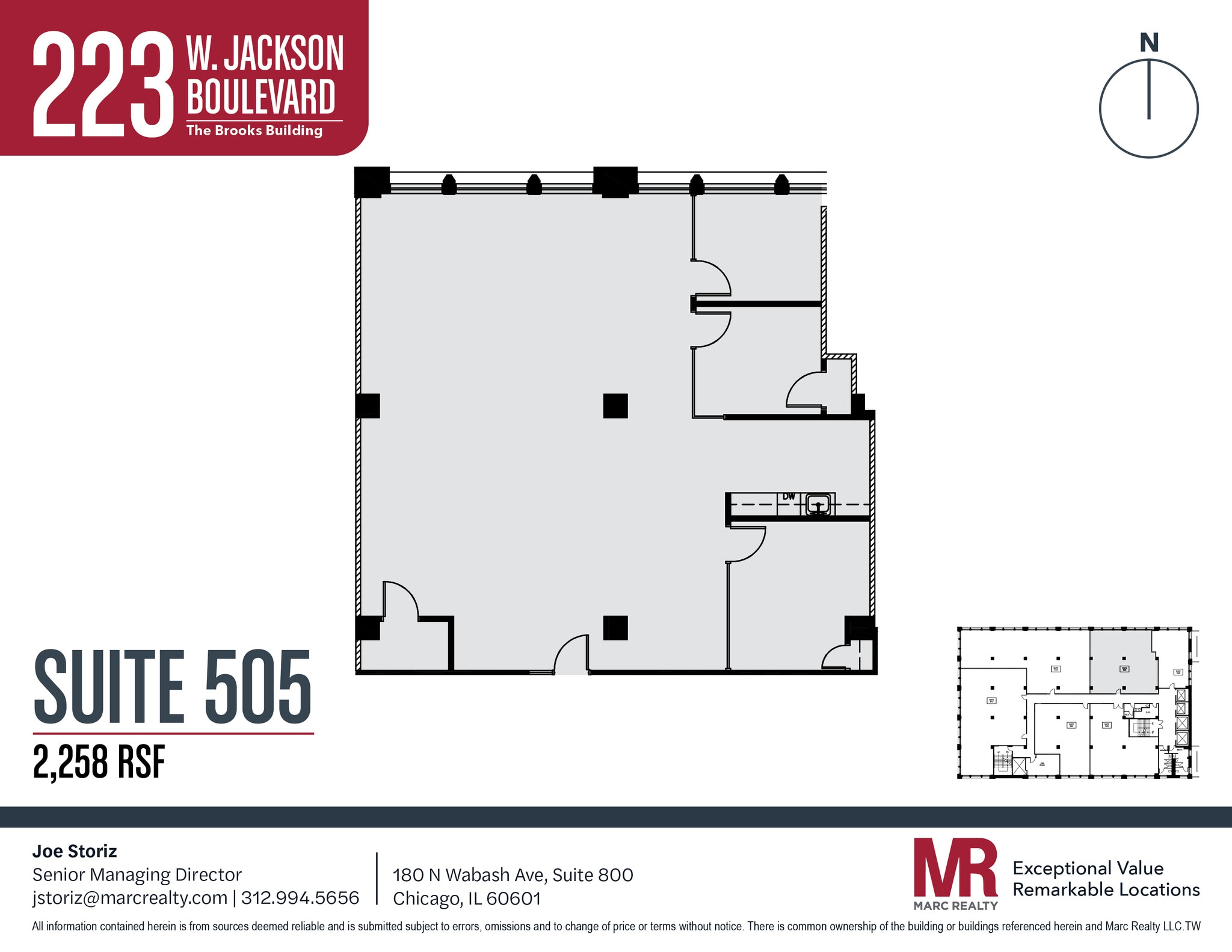 223 W Jackson Blvd, Chicago, IL à louer Plan d’étage– Image 1 sur 7