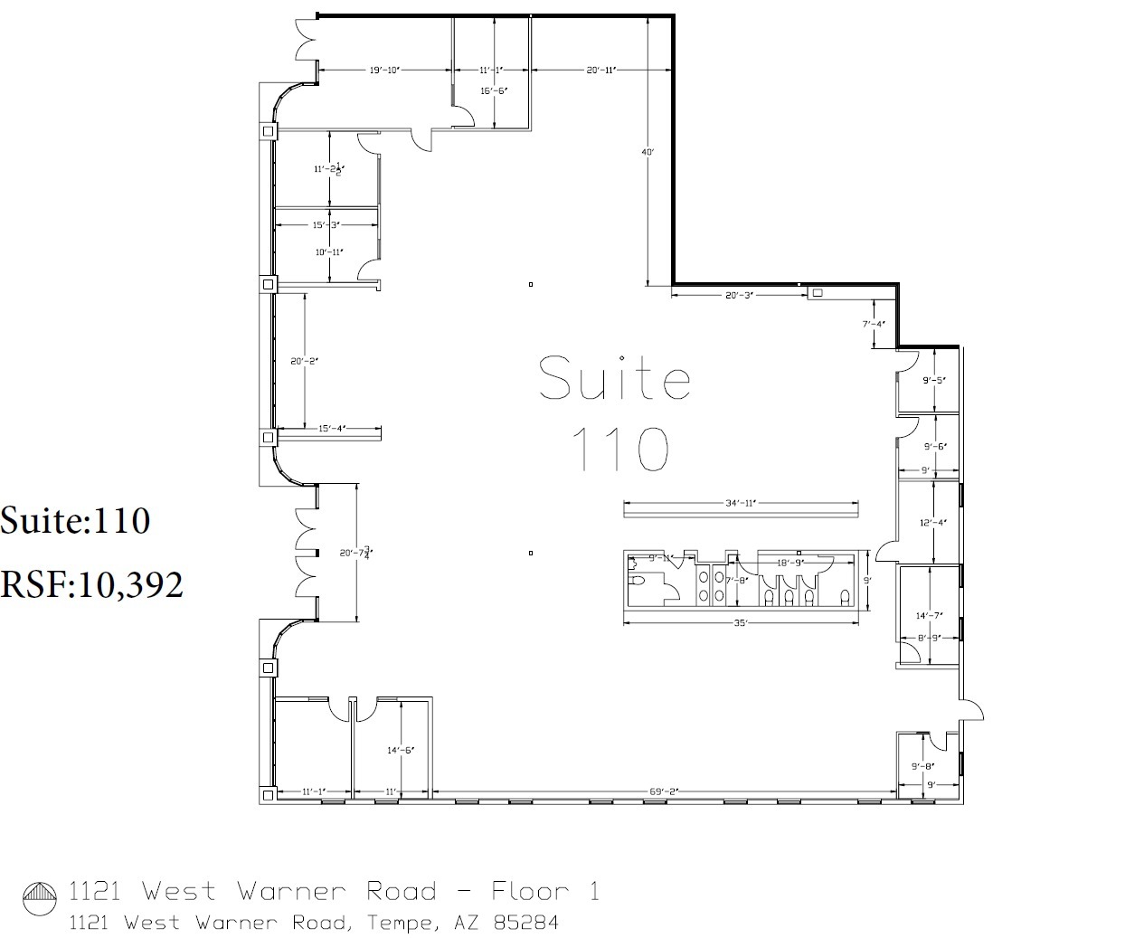 1121 W Warner Rd, Tempe, AZ à louer Plan d’étage– Image 1 sur 89