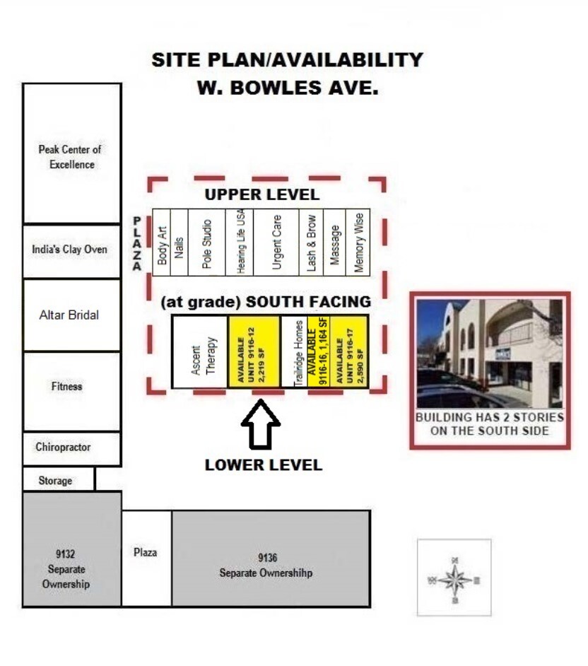 9116-9126 W Bowles Ave, Littleton, CO à louer Plan de site– Image 1 sur 1