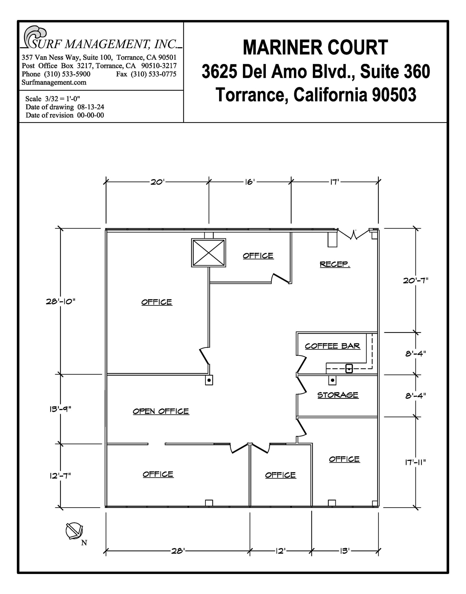 3625 Del Amo Blvd, Torrance, CA à louer Plan d’étage– Image 1 sur 1