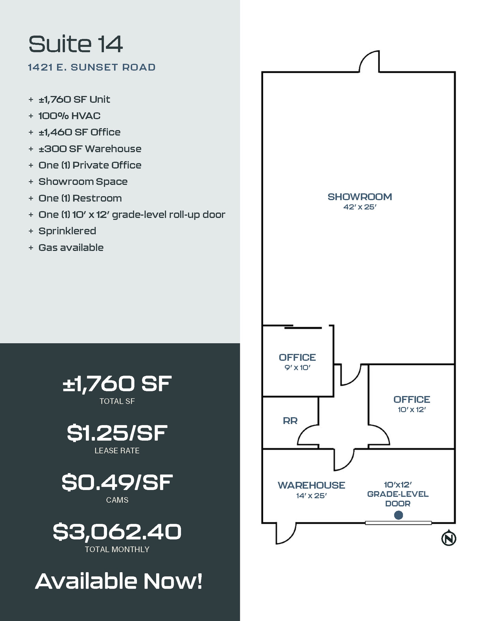 1525 E Sunset Rd, Las Vegas, NV à louer Plan d’étage– Image 1 sur 1