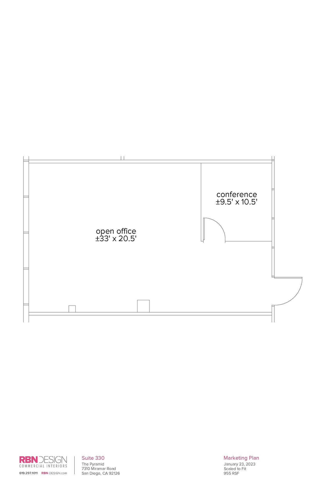 7310 Miramar Rd, San Diego, CA à louer Plan d’étage– Image 1 sur 1