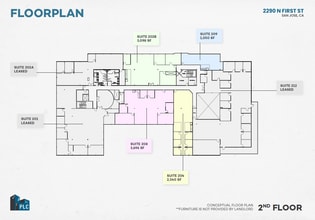 2290 N 1st St, San Jose, CA à louer Plan d’étage– Image 1 sur 1