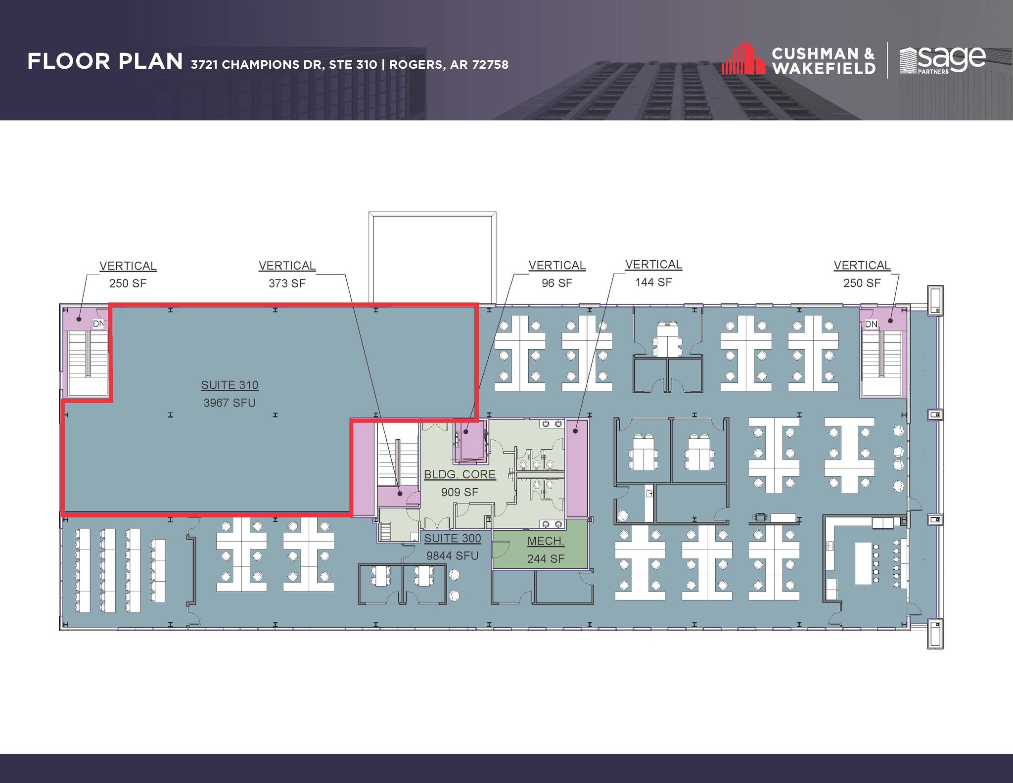 3721 S Champions Dr, Rogers, AR à louer Plan d’étage– Image 1 sur 1