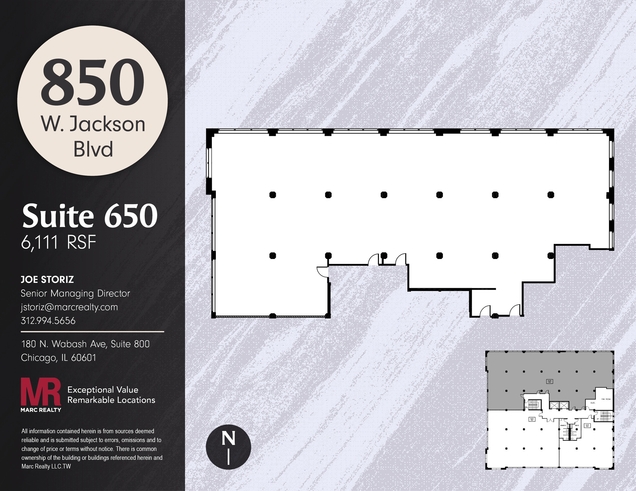 850 W Jackson Blvd, Chicago, IL à louer Plan d’étage– Image 1 sur 6