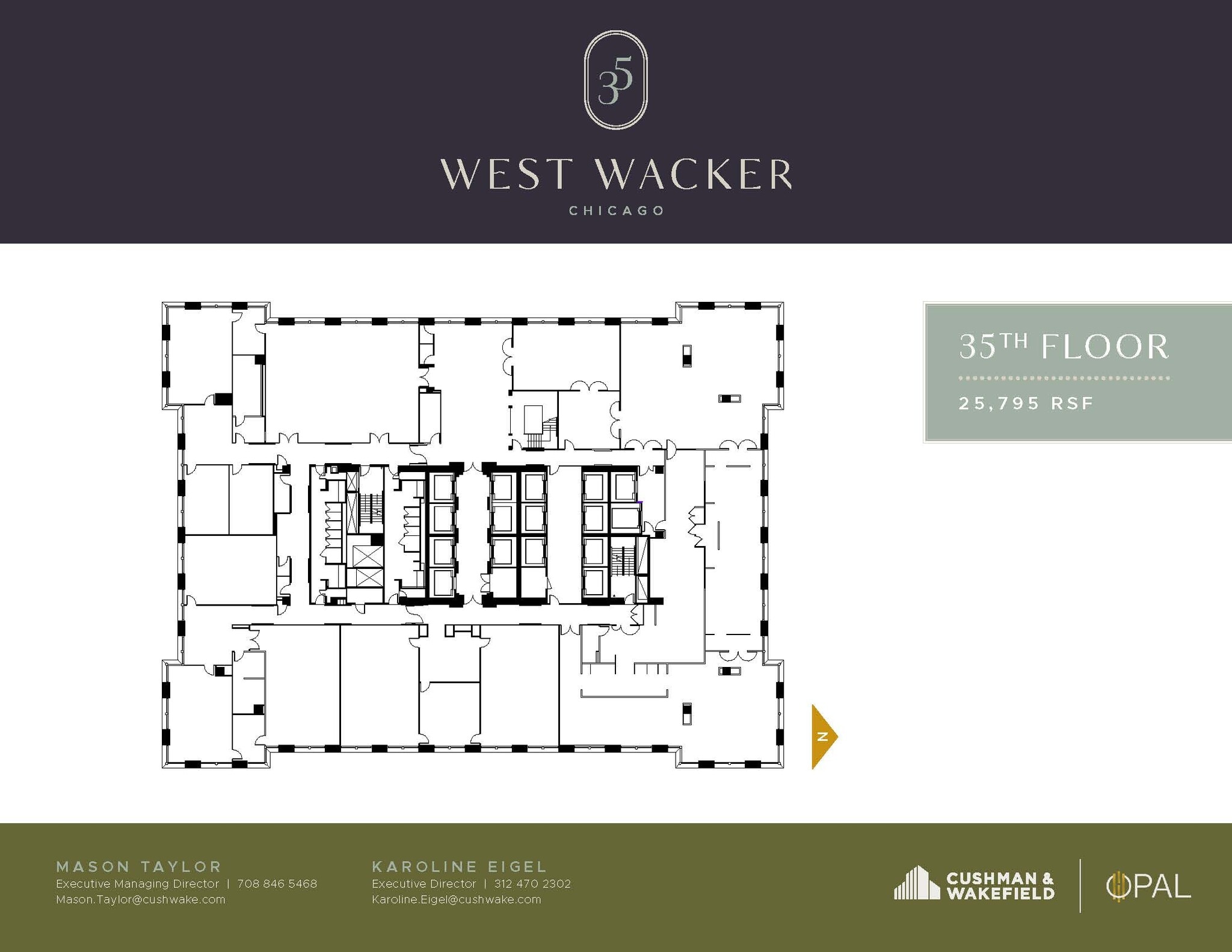 35 W Wacker Dr, Chicago, IL à louer Plan d’étage– Image 1 sur 1