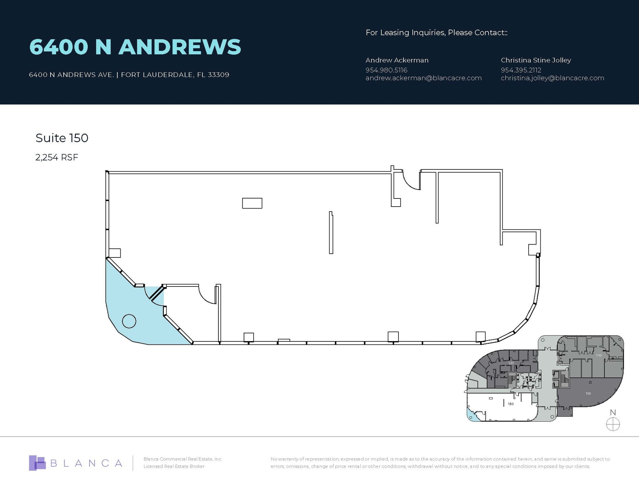 6400 N Andrews Ave, Fort Lauderdale, FL à louer Plan d’étage– Image 1 sur 1